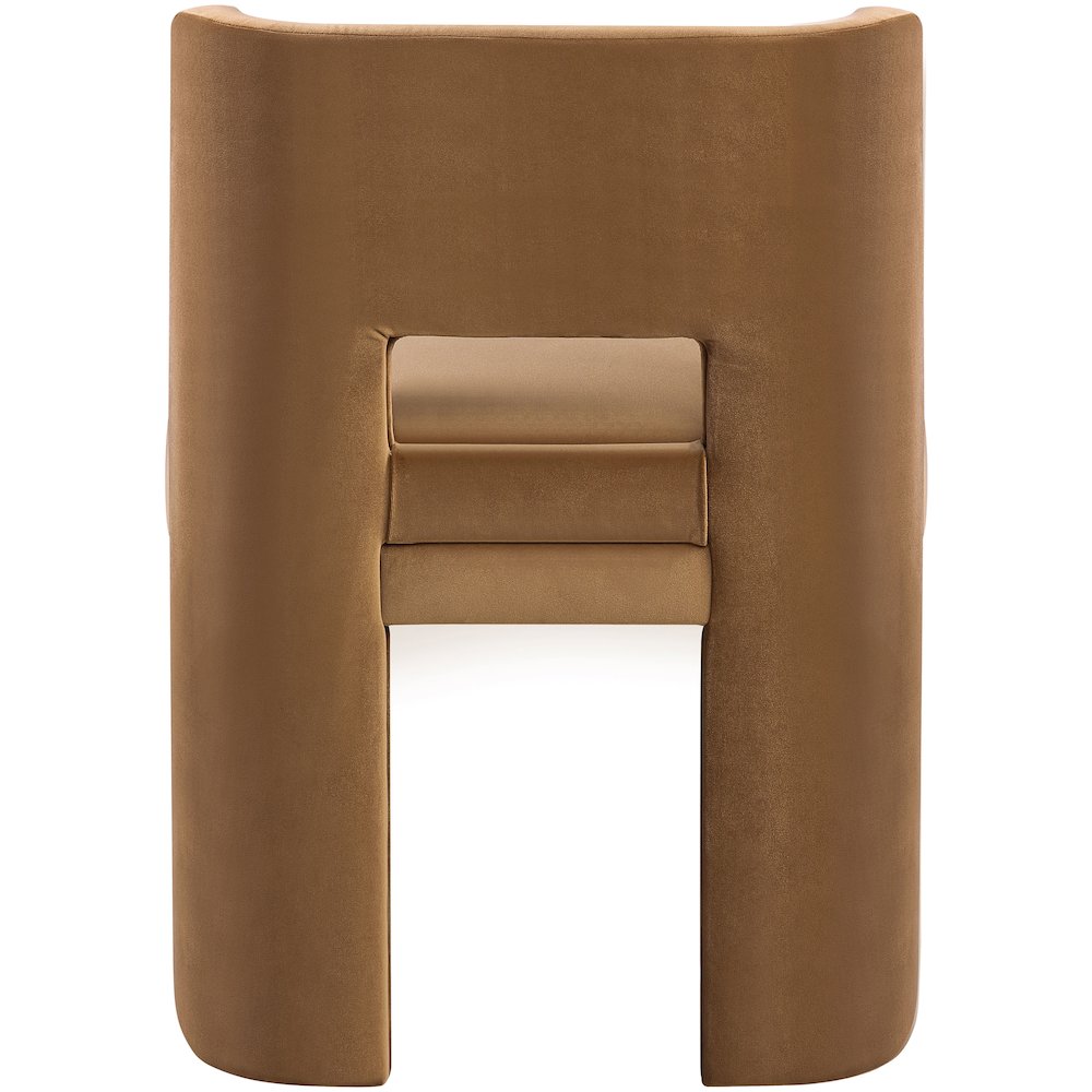 Zuno Saddle Velvet Performance Fabric Upholstered Dining Chair