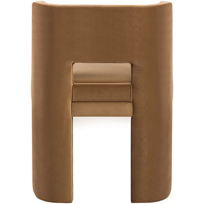 Zuno Saddle Velvet Performance Fabric Upholstered Dining Chair