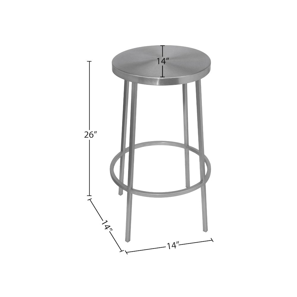 Tyson Silver Iron Counter Stool