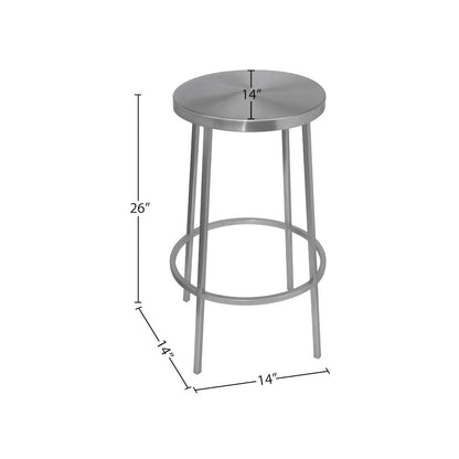 Tyson Silver Iron Counter Stool