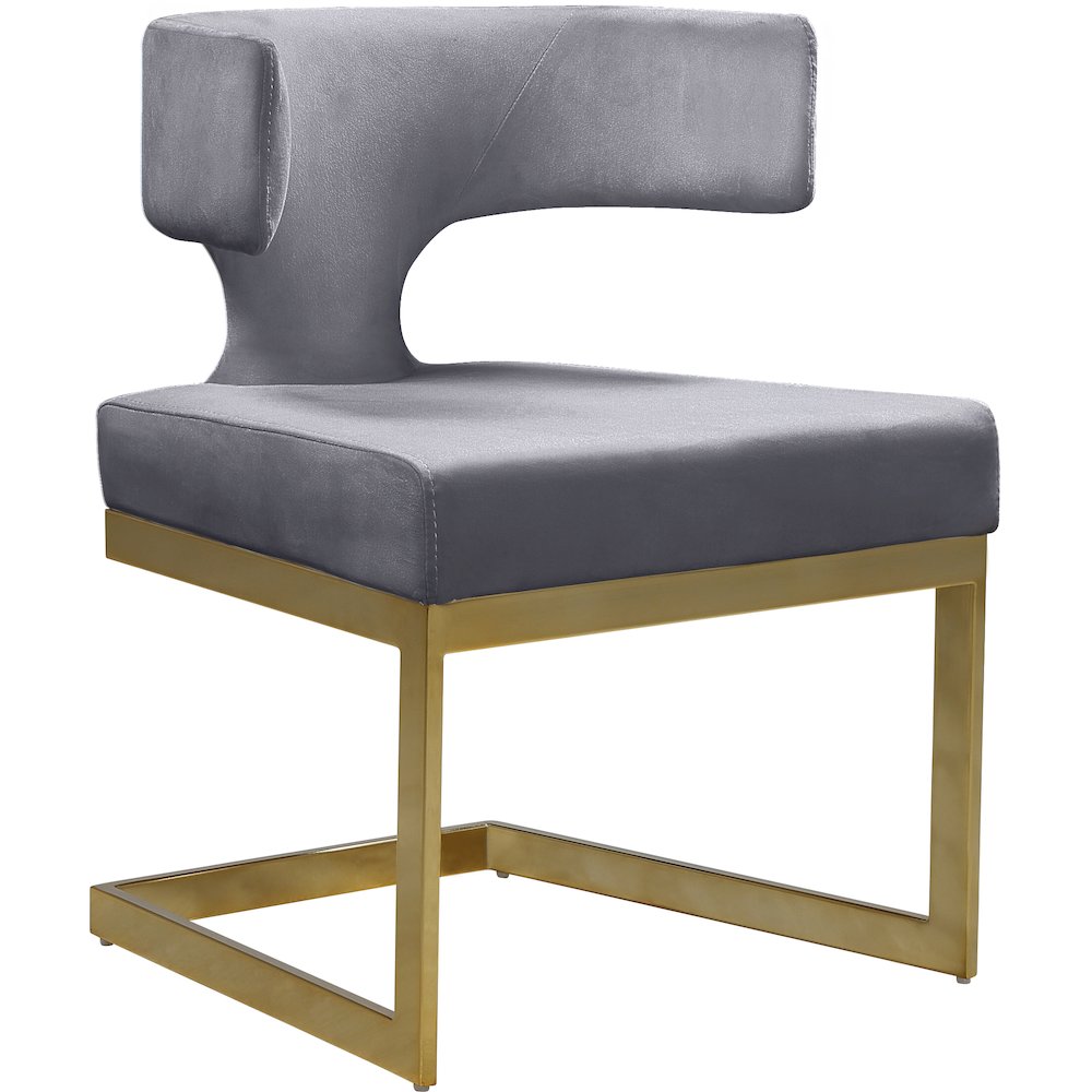 Alexandra Grey Velvet Dining Chair