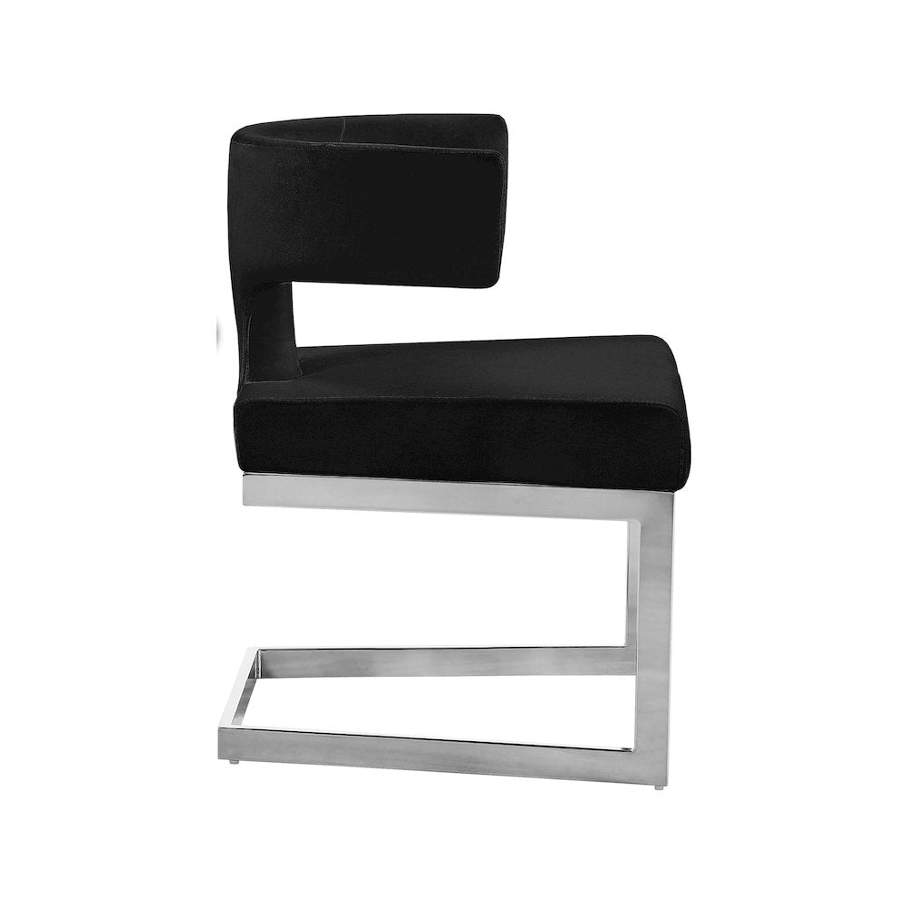 Alexandra Black Velvet Dining Chair