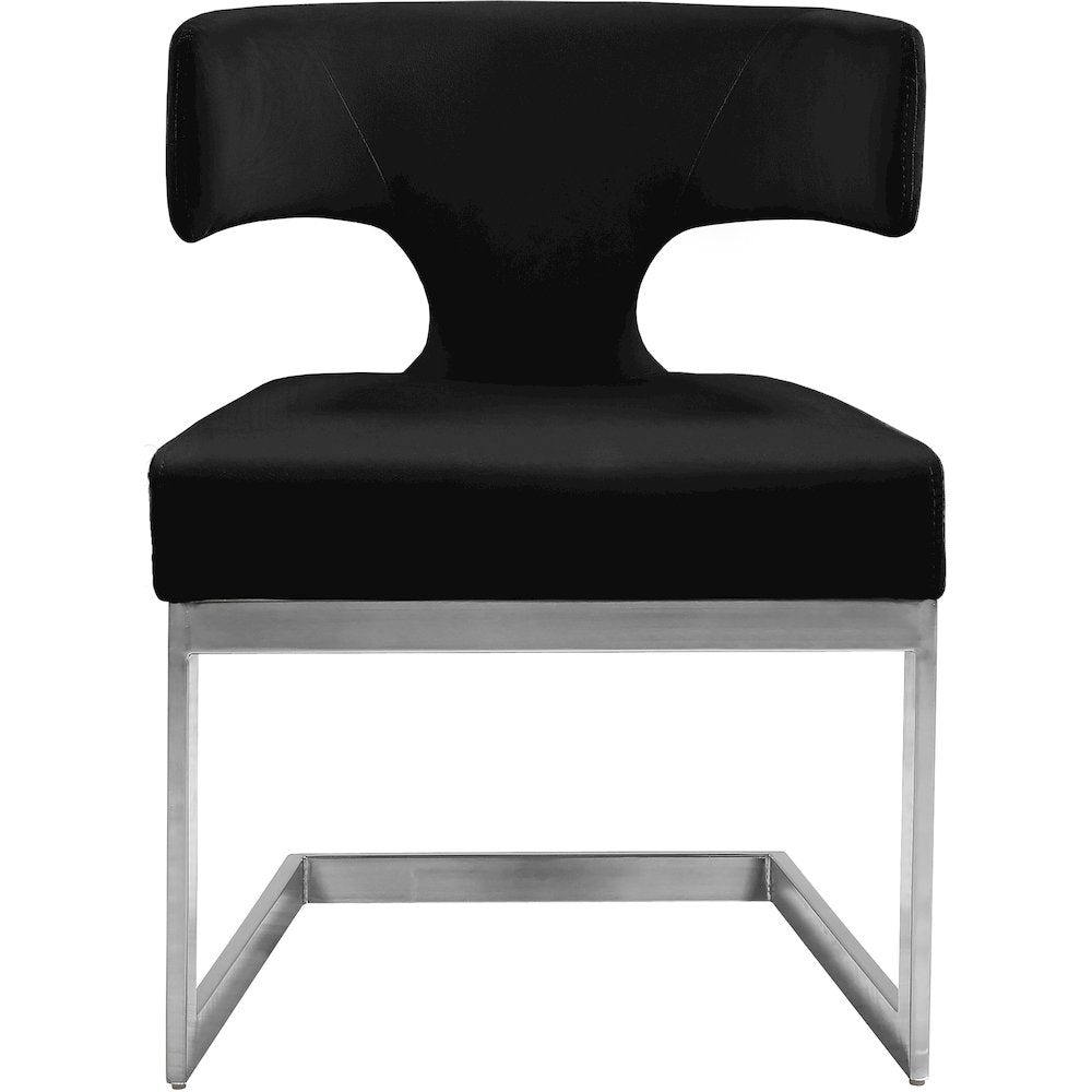 Alexandra Black Velvet Dining Chair