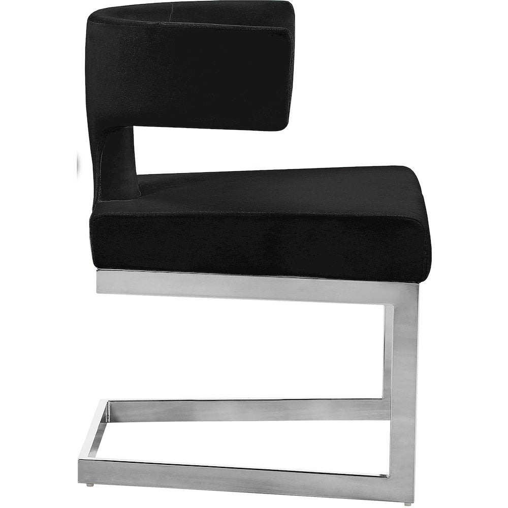 Alexandra Black Velvet Dining Chair