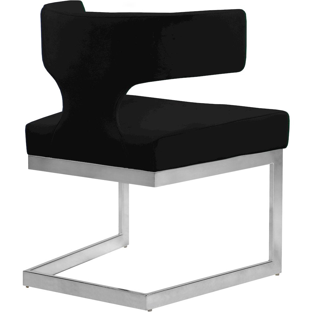 Alexandra Black Velvet Dining Chair