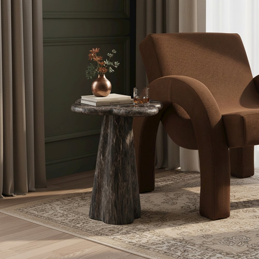 Nola Brown Concrete Indoor/Outdoor End Table