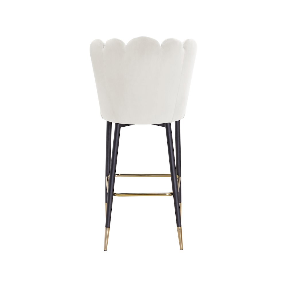 Lily Cream Velvet Stool, Set of 2