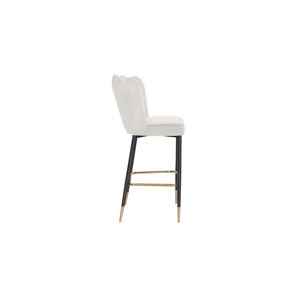 Lily Cream Velvet Stool, Set of 2