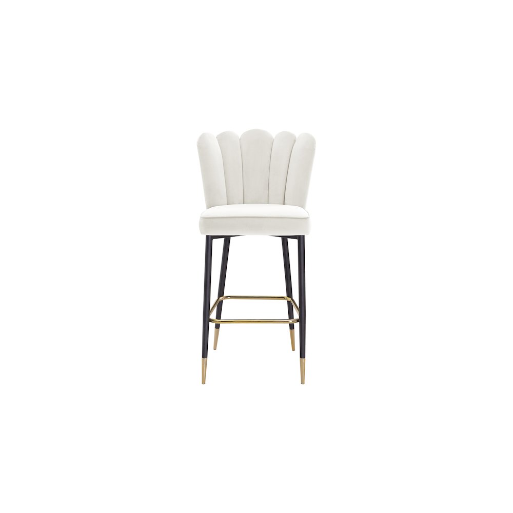 Lily Cream Velvet Stool, Set of 2