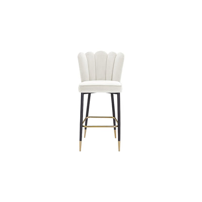 Lily Cream Velvet Stool, Set of 2