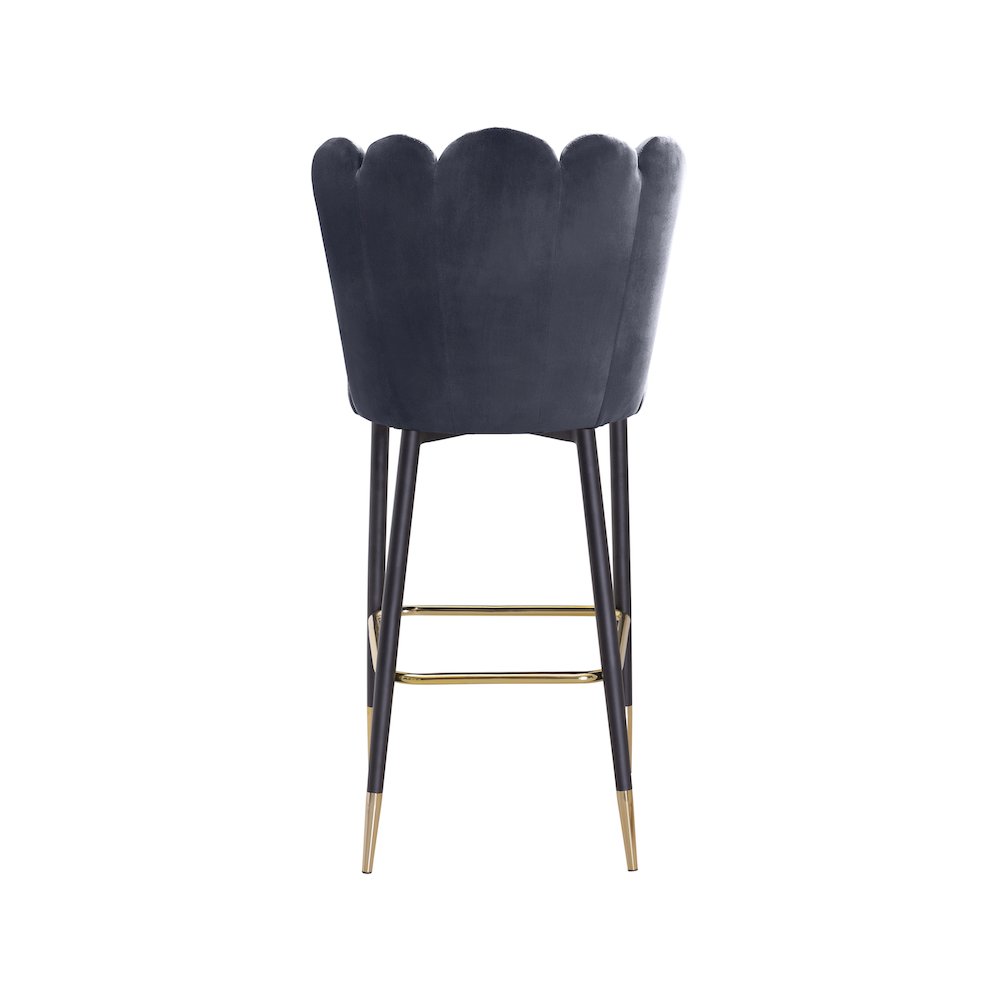 Lily Grey Velvet Stool, Set of 2