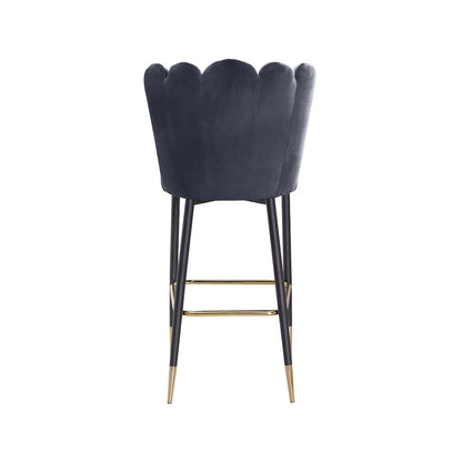 Lily Grey Velvet Stool, Set of 2
