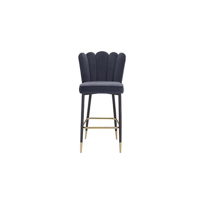 Lily Grey Velvet Stool, Set of 2