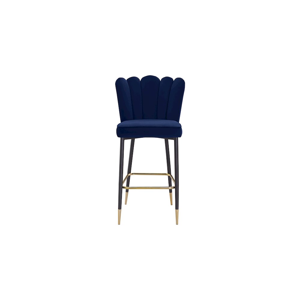 Lily Navy Velvet Stool, Set of 2