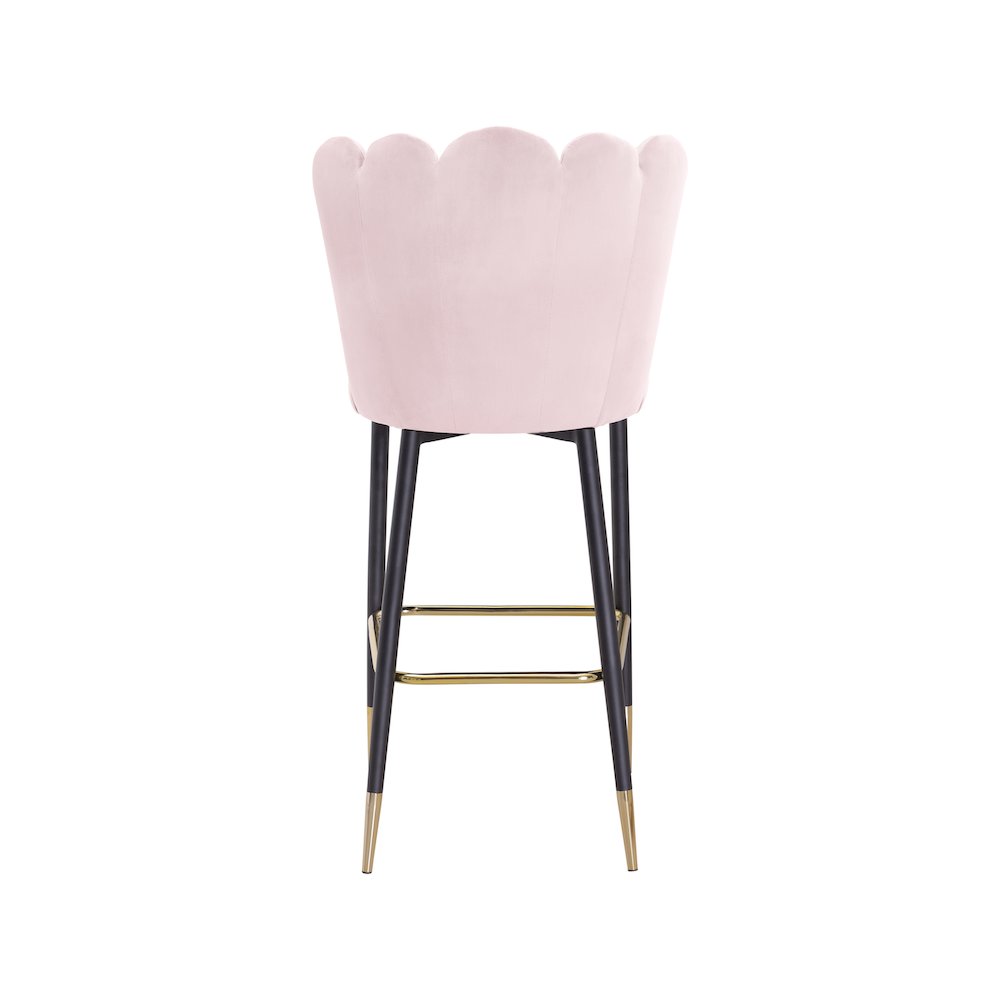 Lily Pink Velvet Stool, Set of 2