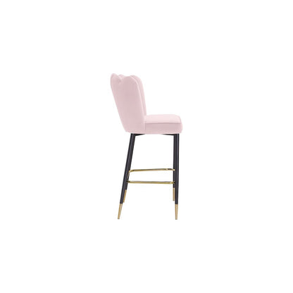 Lily Pink Velvet Stool, Set of 2