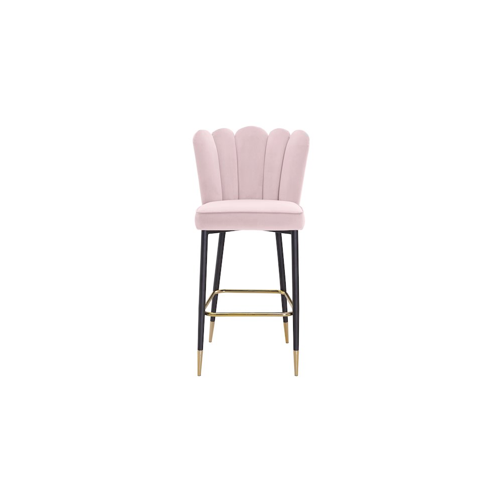 Lily Pink Velvet Stool, Set of 2