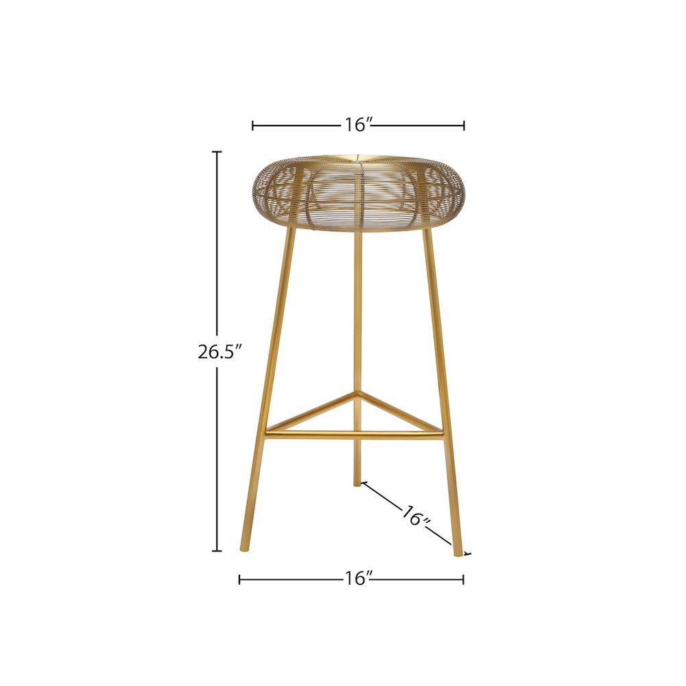 Tuscany Gold Metal Counter Stool