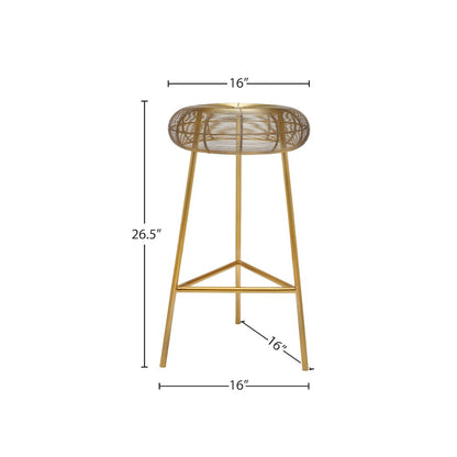 Tuscany Gold Metal Counter Stool