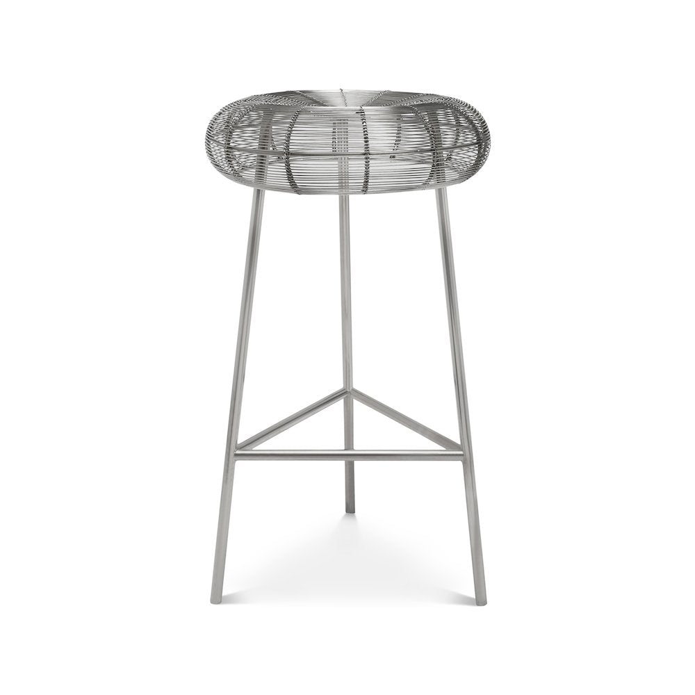 Tuscany Silver Metal Counter Stool