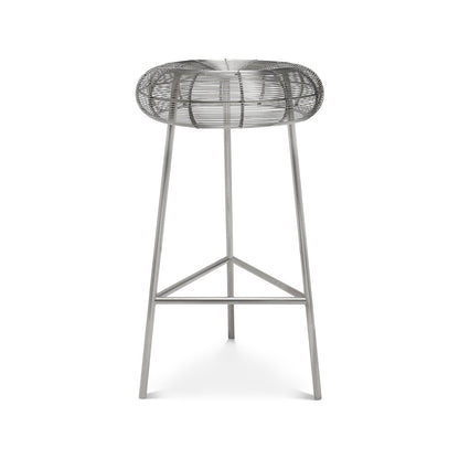 Tuscany Silver Metal Counter Stool