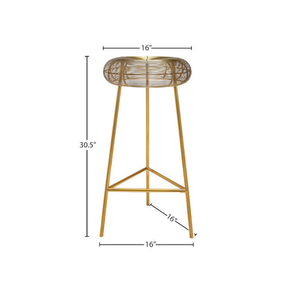 Tuscany Gold Metal Bar Stool