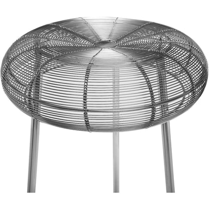 Tuscany Silver Metal Bar Stool