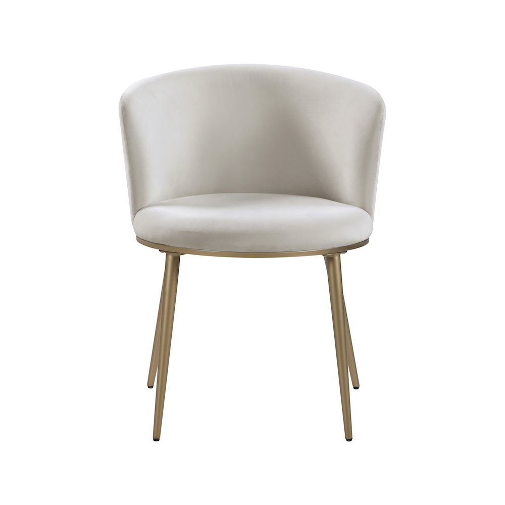 Skylar Cream Velvet Dining Chair, Set of 2