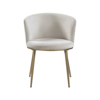 Skylar Cream Velvet Dining Chair, Set of 2