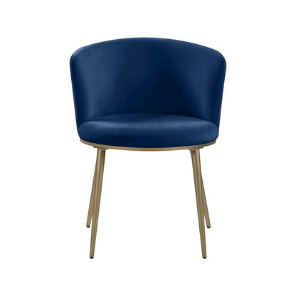 Skylar Navy Velvet Dining Chair, Set of 2