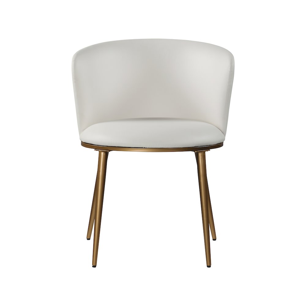 Skylar White Vegan Leather Dining Chair, Set of 2