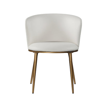 Skylar White Vegan Leather Dining Chair, Set of 2