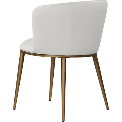 Skylar White Vegan Leather Dining Chair, Set of 2