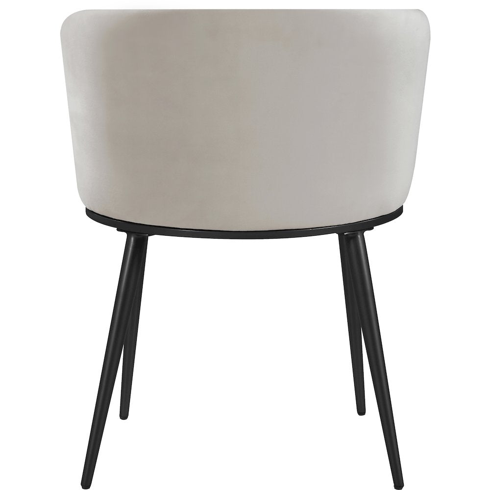 Skylar Cream Velvet Dining Chair, Set of 2