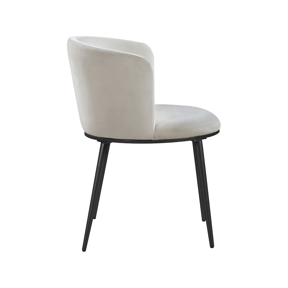 Skylar Cream Velvet Dining Chair, Set of 2