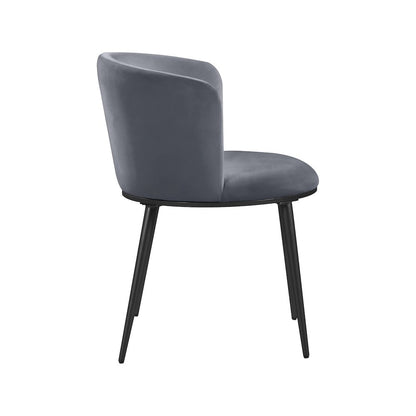Skylar Grey Velvet Dining Chair, Set of 2