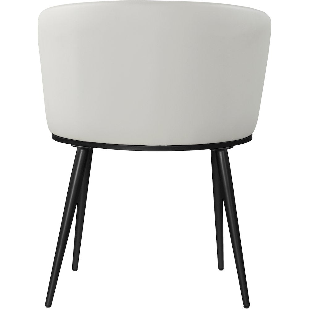Skylar White Vegan Leather Dining Chair, Set of 2