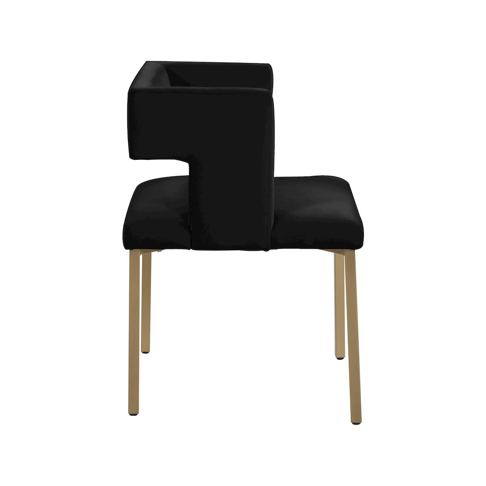 Caleb Black Velvet Dining Chair, Set of 2