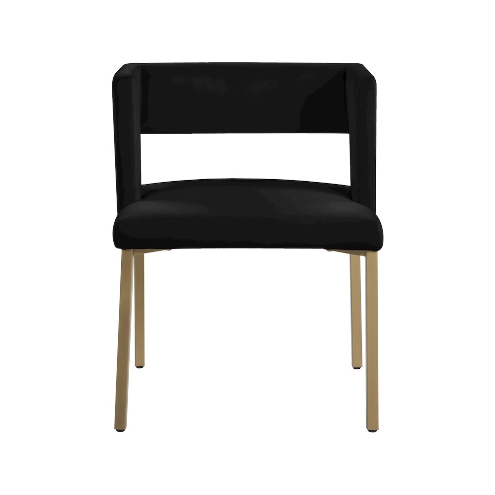 Caleb Black Velvet Dining Chair, Set of 2