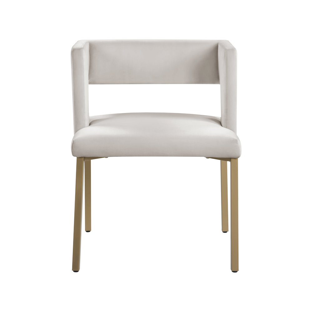 Caleb Cream Velvet Dining Chair, Set of 2