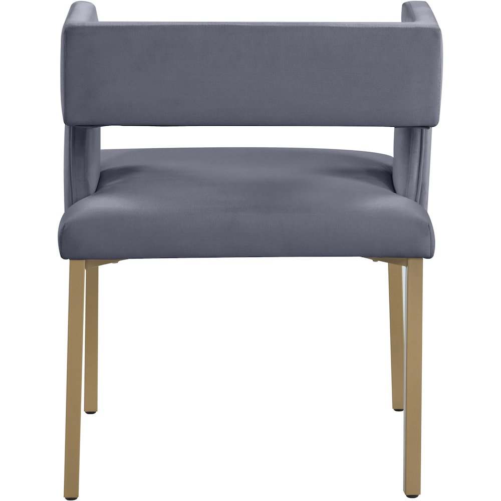 Caleb Grey Velvet Dining Chair, Set of 2