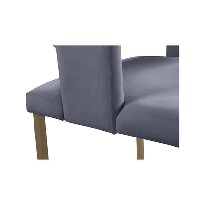 Caleb Grey Velvet Dining Chair, Set of 2