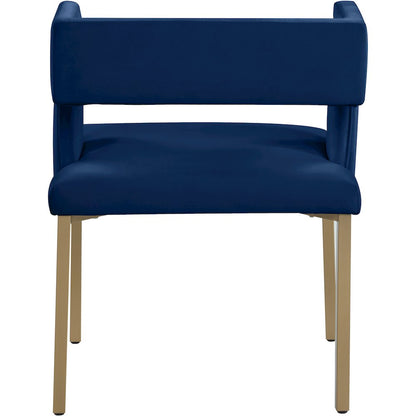 Caleb Navy Velvet Dining Chair, Set of 2
