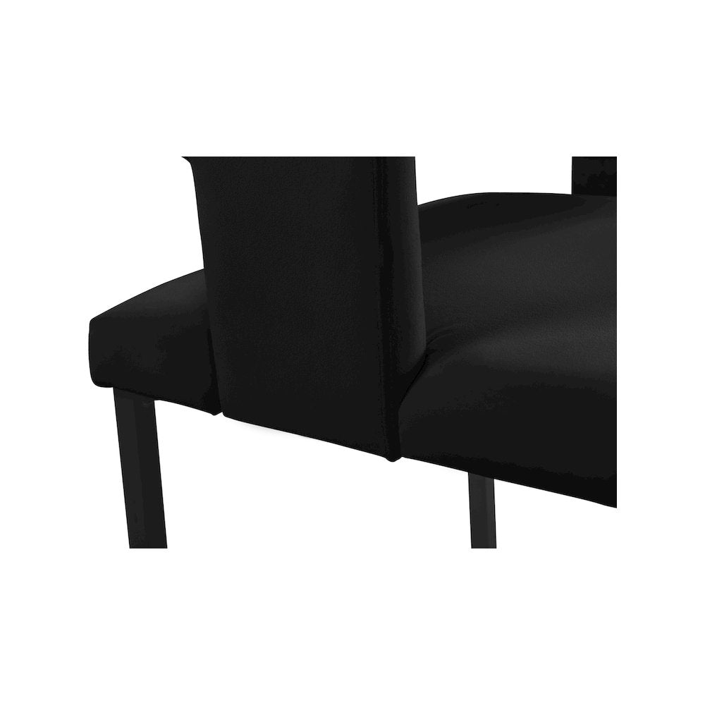 Caleb Black Velvet Dining Chair, Set of 2