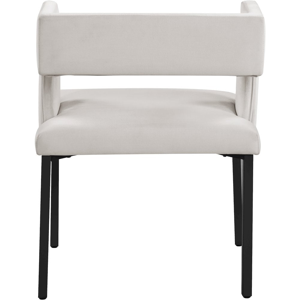 Caleb Cream Velvet Dining Chair, Set of 2