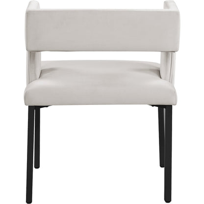 Caleb Cream Velvet Dining Chair, Set of 2
