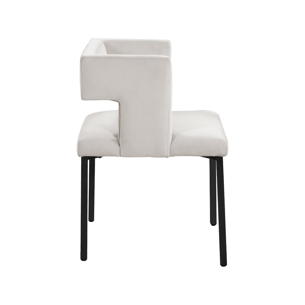Caleb Cream Velvet Dining Chair, Set of 2