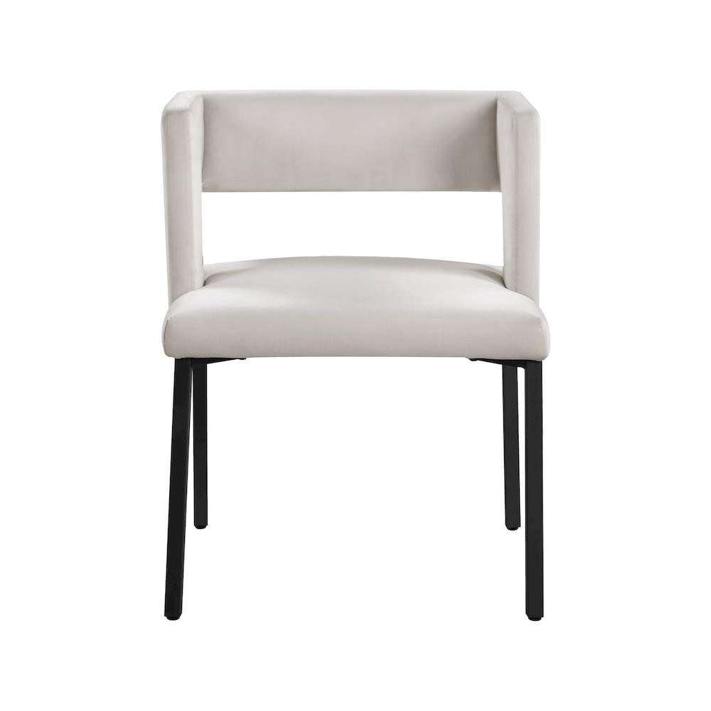 Caleb Cream Velvet Dining Chair, Set of 2
