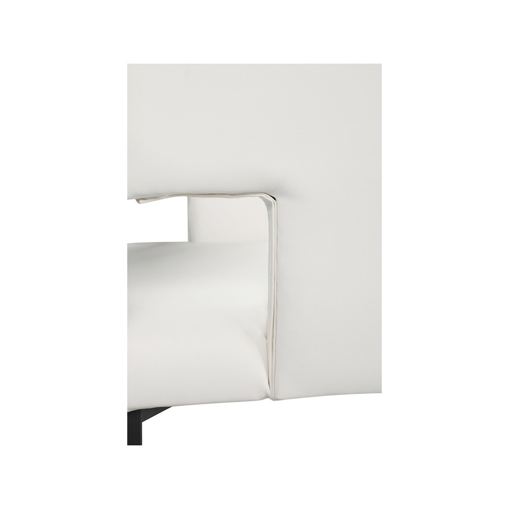 Caleb White Vegan Leather Dining Chair, Set of 2