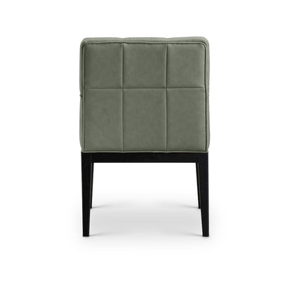 Adrian Green Vegan Leather Dining Arm Chair, Set of 2